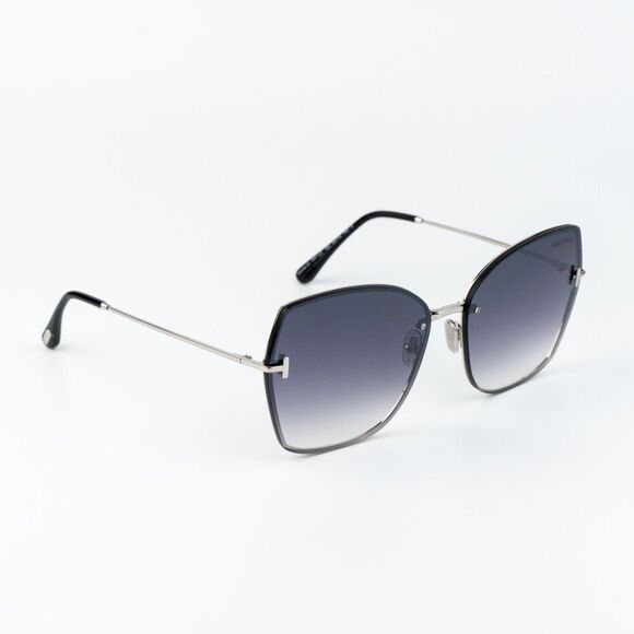 Tom Ford NICKIE-02 Women Sunglasses Palladium Smoke Mirror Butterfly FT1107 16C main image 8